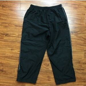 Vintage Cheetah Women's Black Side Stripe High Waist Relax Crop Track Pants XL